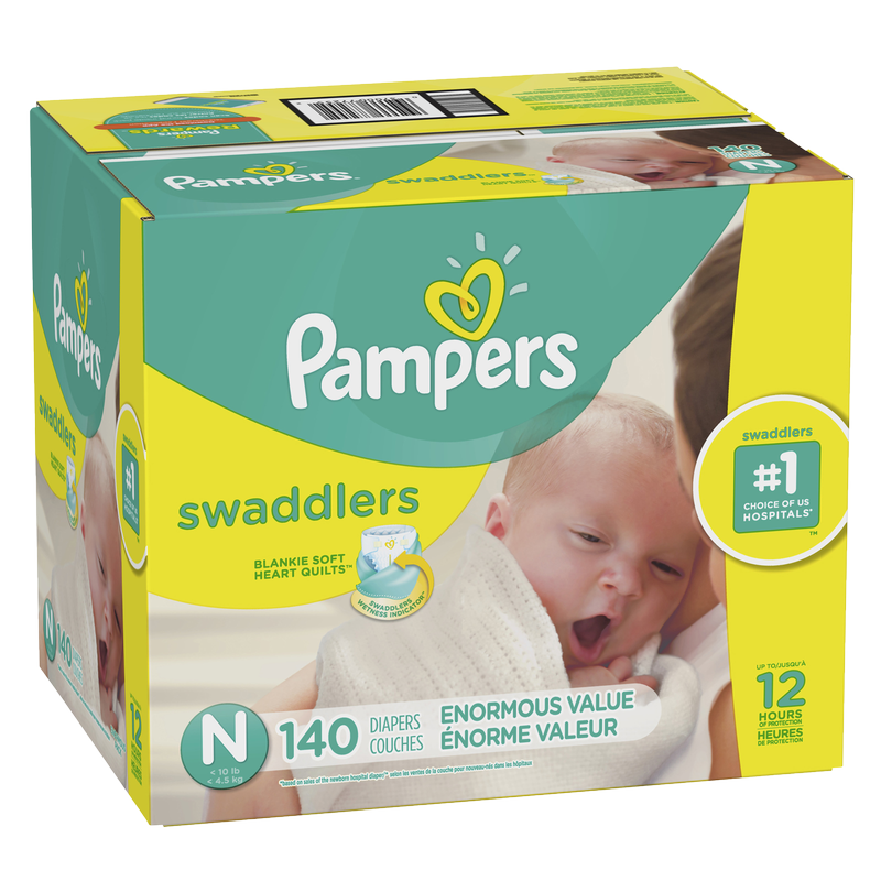 Pampers Swaddlers Diapers Newborn (Up to 10lb) 140ct
