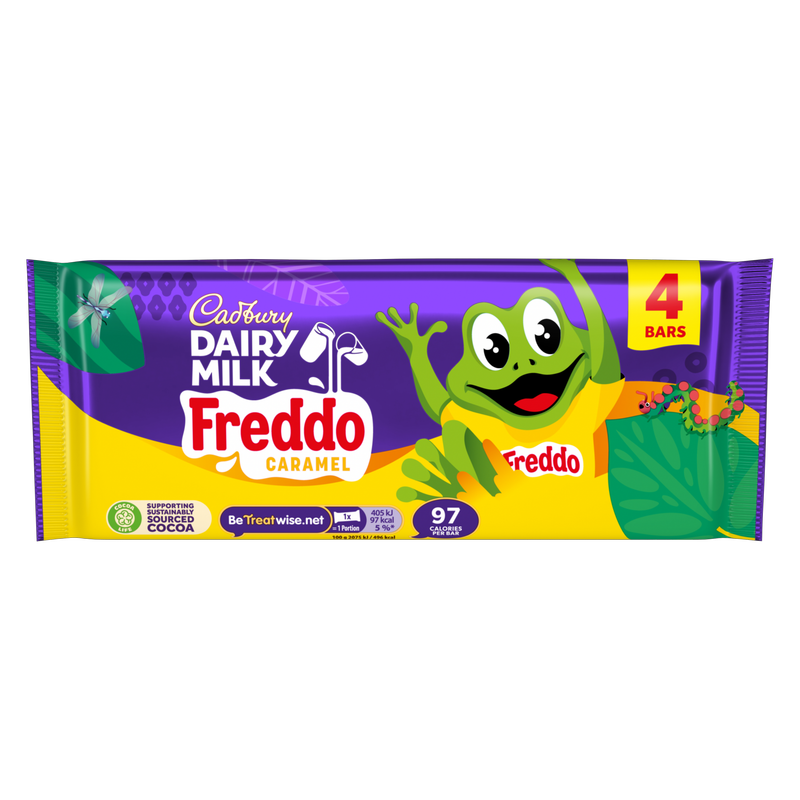 Cadbury Dairy Milk Freddo Caramel, 4 x 21.5g