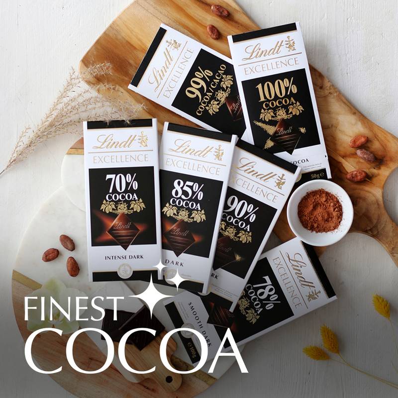 Lindt Excellence 100% Cacao Chocolate, 100g