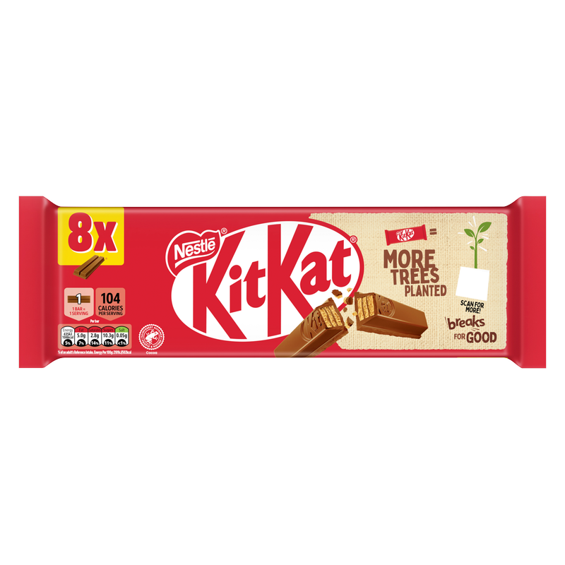 Kit Kat 2 Finger Milk Chocolate, 8 x 20.7g