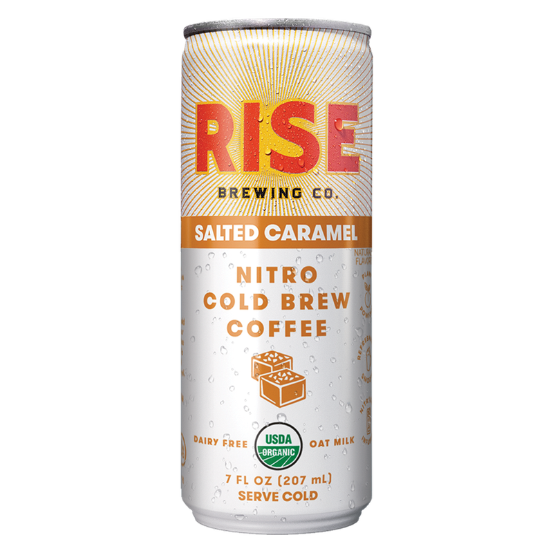 RISE Brewing Co. Salted Caramel Oat Milk Nitro Cold Brew Latte 7oz Can