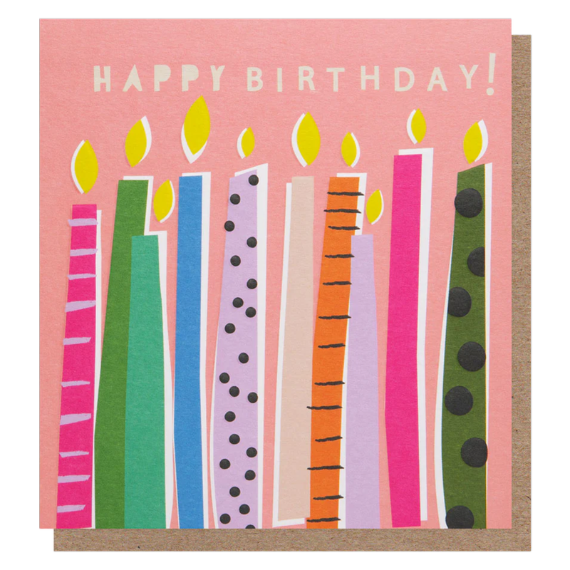Caroline Gardner Multi Candles Happy Birthday Card, 1pcs