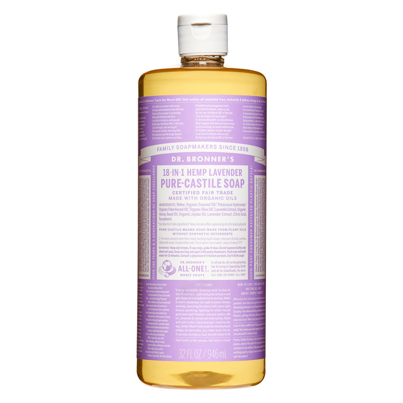 Dr. Bronner's 18-In-1 Hemp Pure-Castile Soap Lavender  32oz