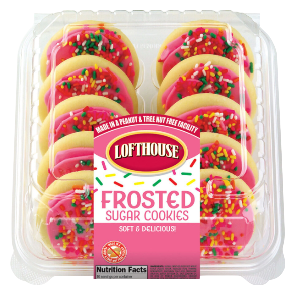 Lofthouse Pink Frosted Sugar Cookies - 10ct 