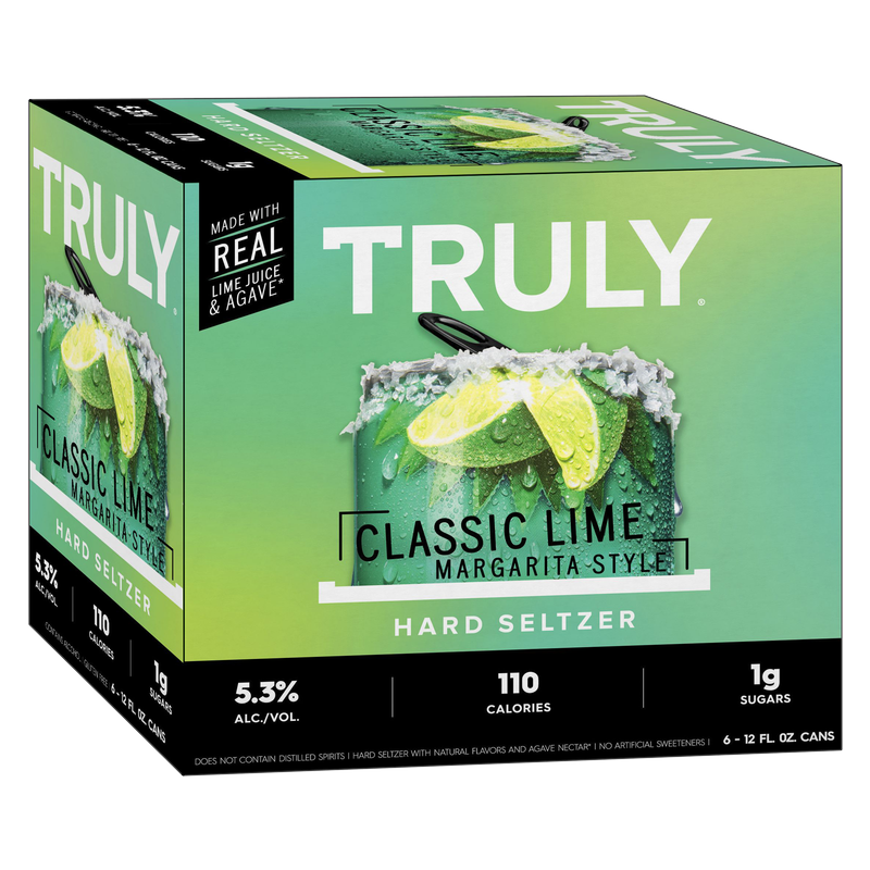 TRULY Classic Lime Margarita Seltzer 6pk 12oz Can 5.3% ABV