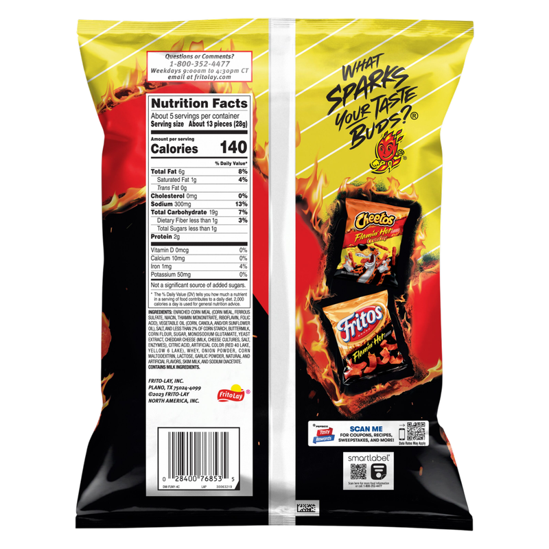 Funyuns Onion Flavored Rings Flamin' Hot Flavored 2 Oz