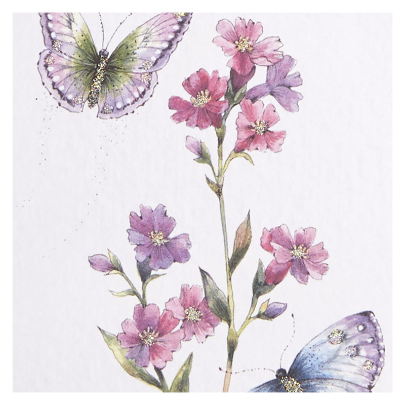 NIQUEA.D "Detailed Butterflies Monarch" Get Well Card 3.75x7.25"