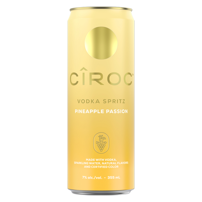 CIROC Vodka Spritz Pineapple Passion 12oz 4pk 7% ABV