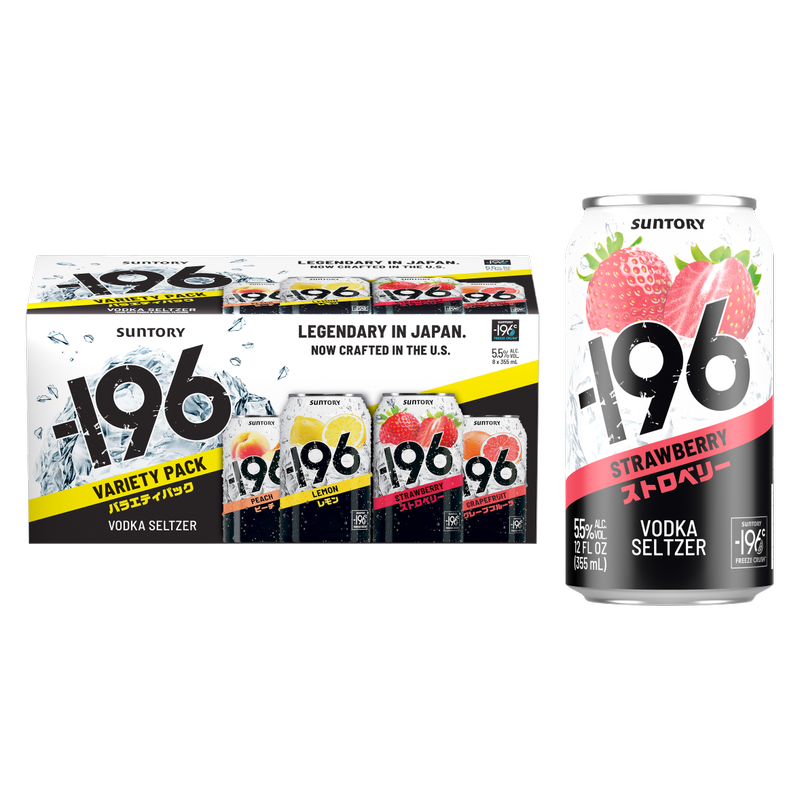 -196 Vodka Seltzer Variety Pack 8pk 355ml Can