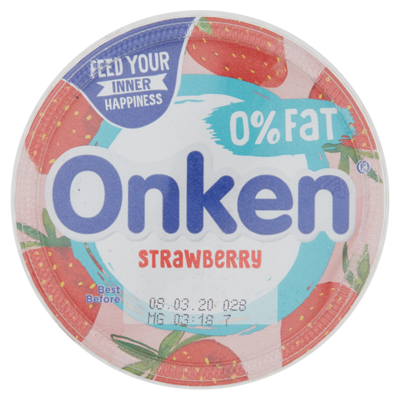 Onken Fat Free Strawberry Yoghurt, 450g