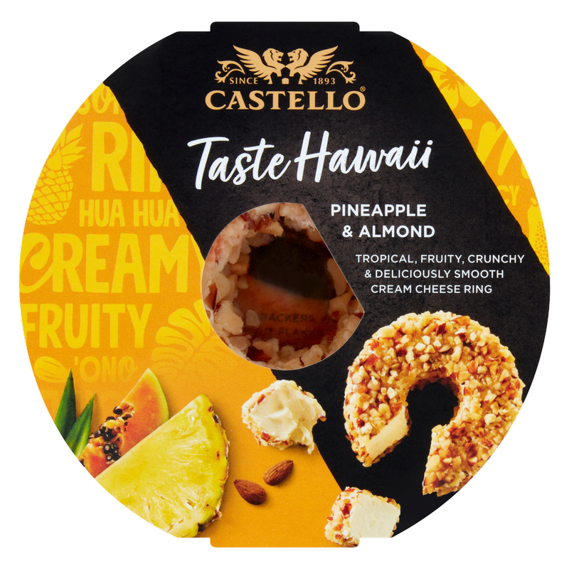 Castello Pineapple & Almond Cream Cheese Ring, 125g