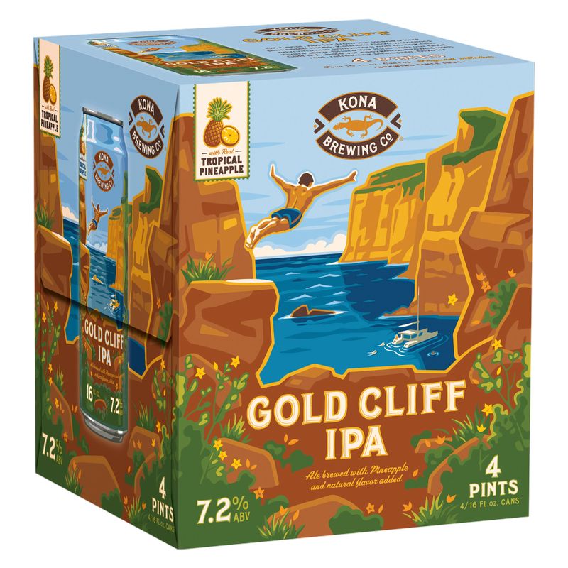 Kona Gold Cliff IPA 4pk 16oz Can