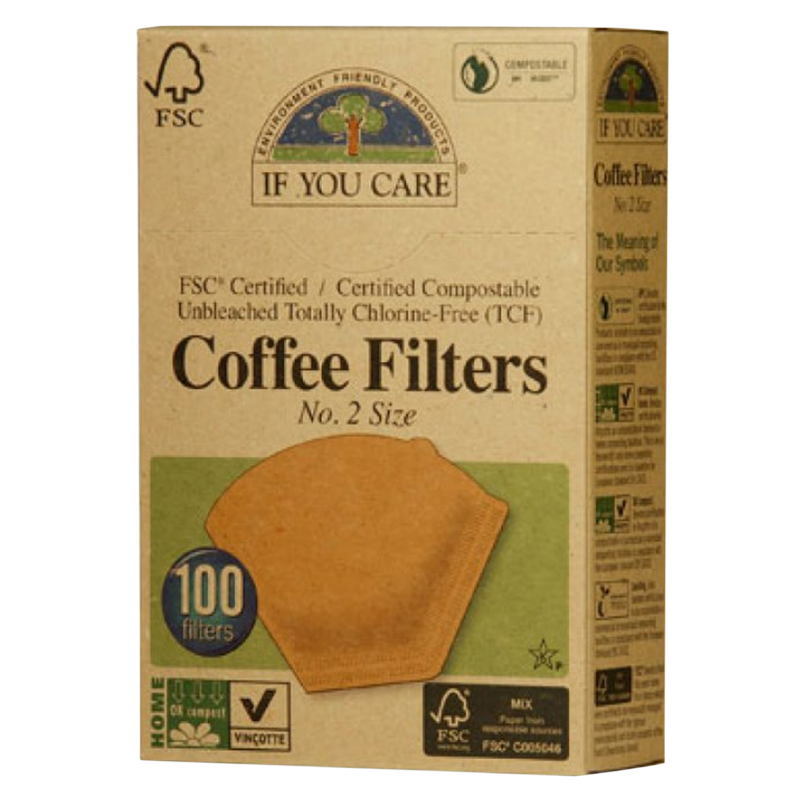 If You Care Coffee Filters No.2 (Small Unbleached), 100s