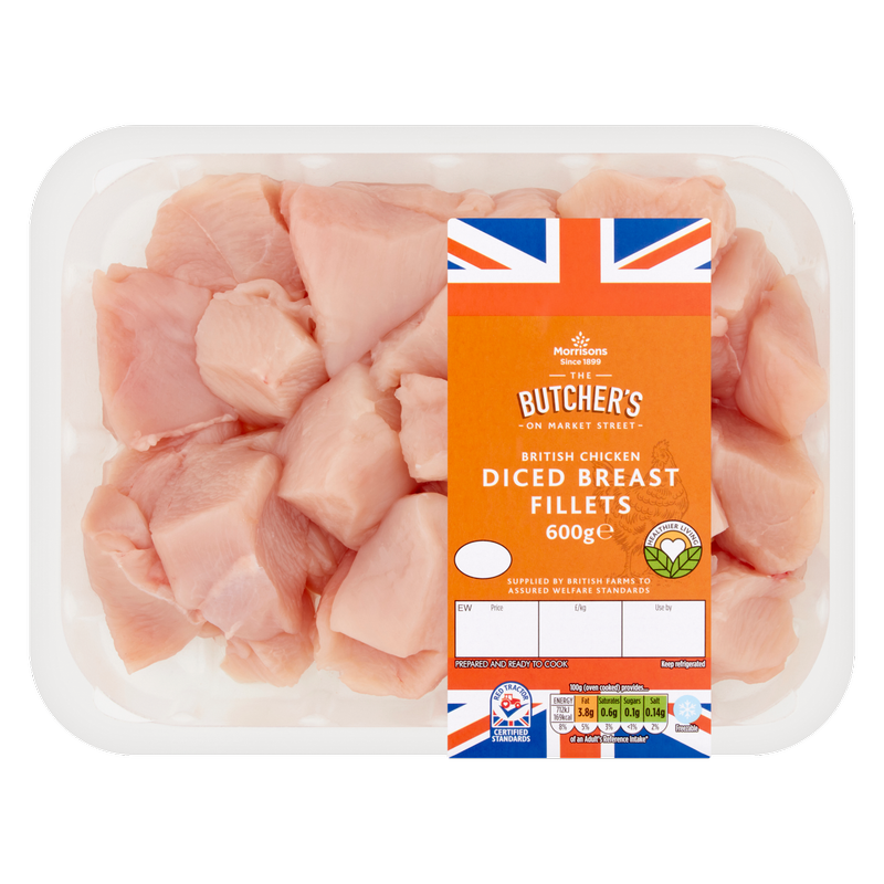 Morrisons British Chicken Diced Breast Fillets, 600g