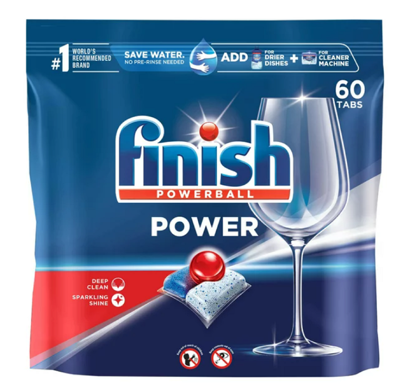 Finish Powerball Automatic Dishwasher Detergent Power 60ct Tablets