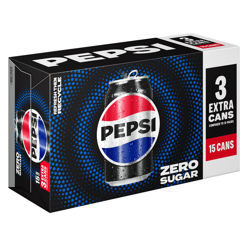 Pepsi Zero Sugar 15pk 12oz Can