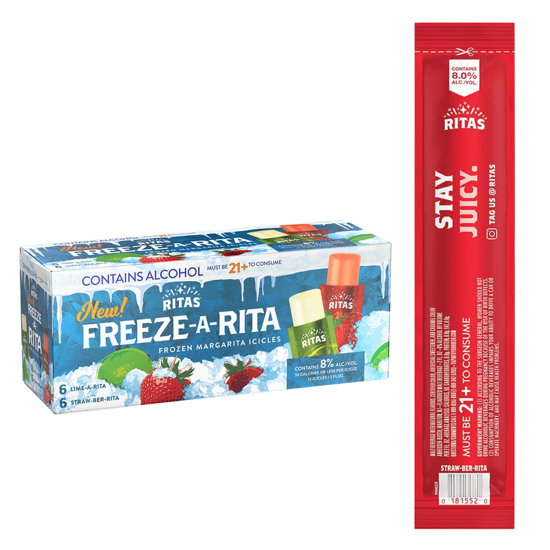 Freeze-A-Rita Popsicles Variety 12pk 2oz Pouch
