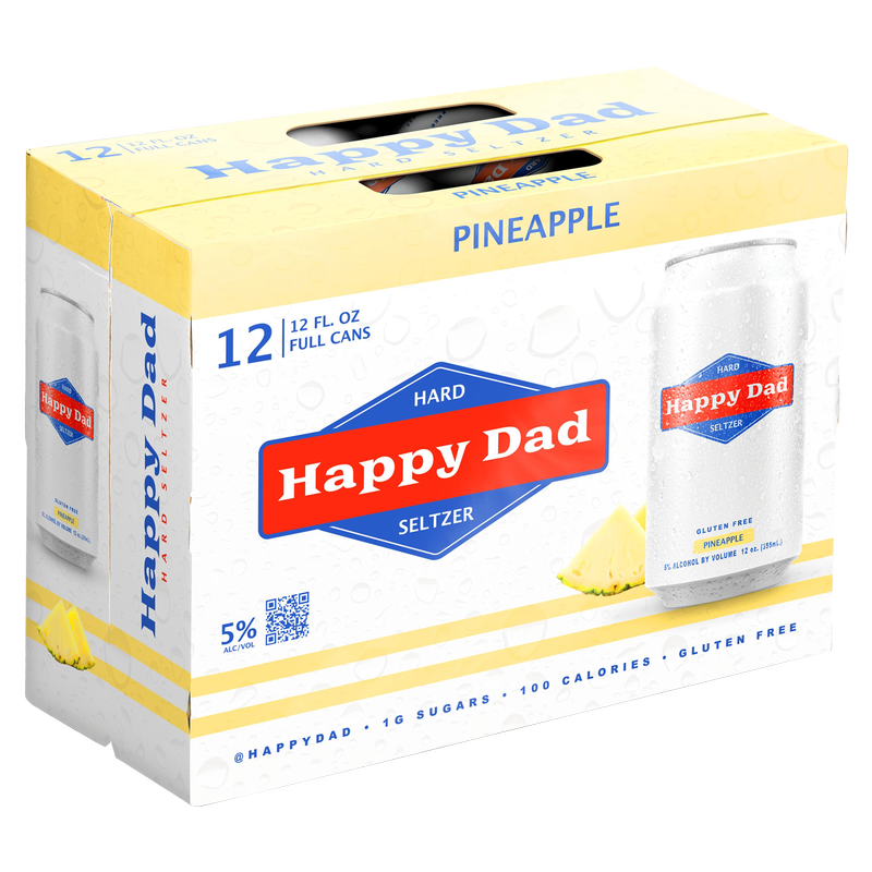Happy Dad Hard Seltzer Pineapple 12pk 12oz Can 5.0% ABV