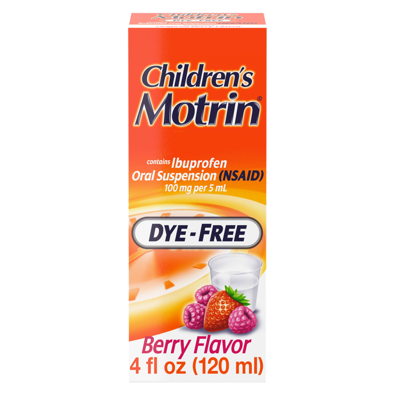 Children's Motrin Oral Suspension Dye-Free Berry, 4 Fl. Oz