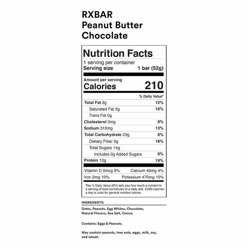 RXBAR Protein Bar, Peanut Butter Chocolate, 1.83oz