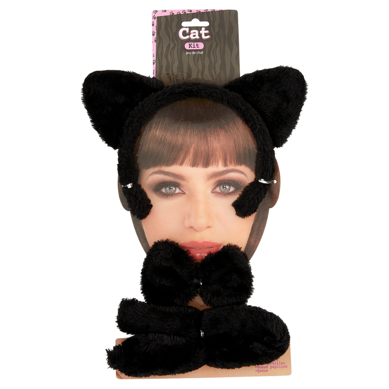 Halloween Adult Black Cat 3 Piece Kit