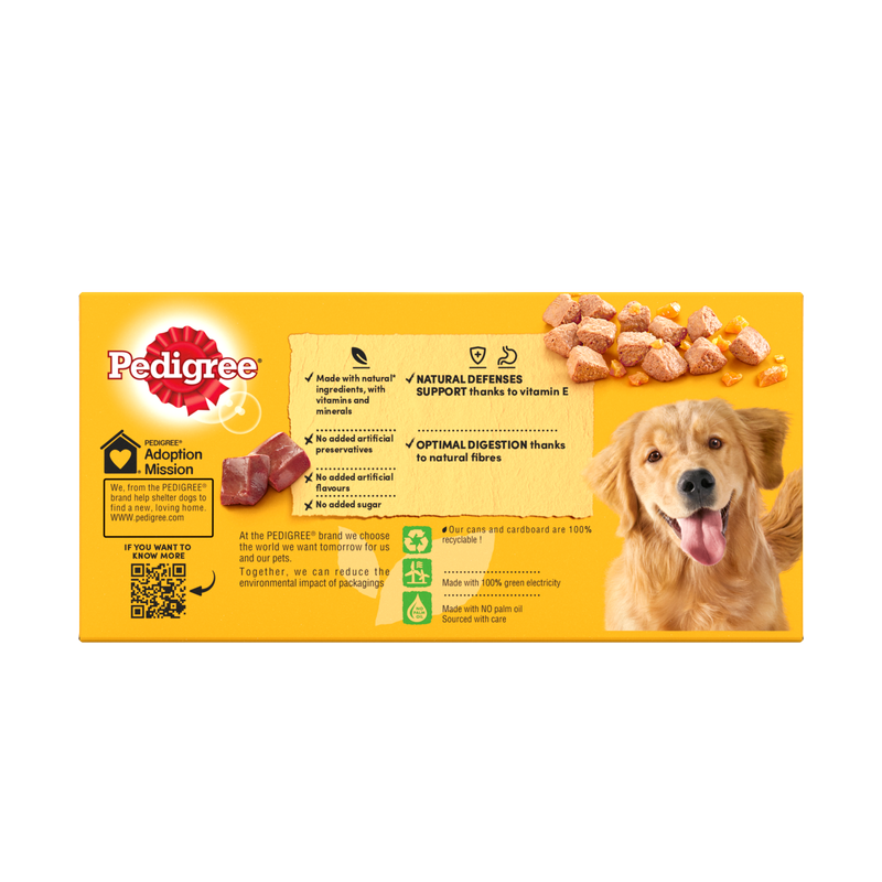 Pedigree Adult Wet Dog Food Tins Mixed in Jelly, 6 x 385g