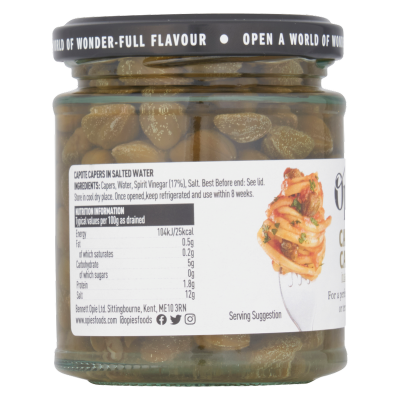 Opies Capers in Spirit Vinegar, 180g