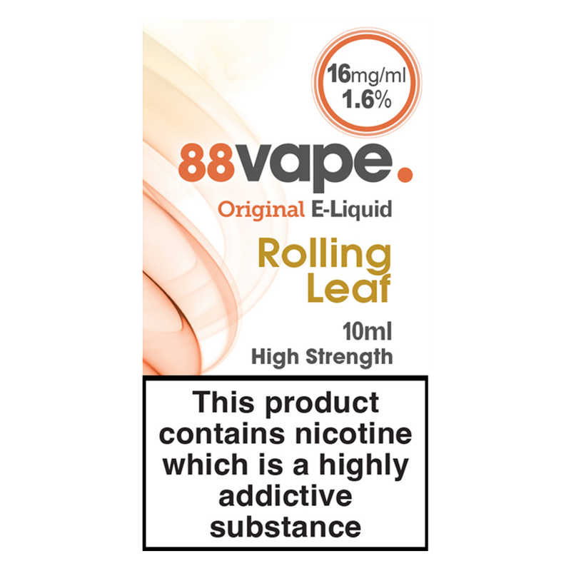 88vape Original E-Liquid Rolling Leaf 16mg/ml, 10ml