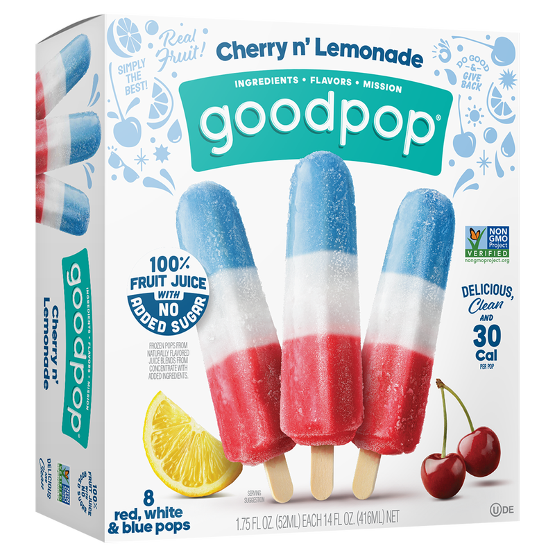 GoodPop Red, White & Blue Frozen Pop 8pk
