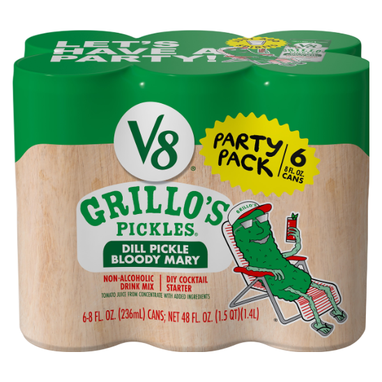 V8 Grillo's Dill Pickle Bloody Mary 6pk 8oz Can