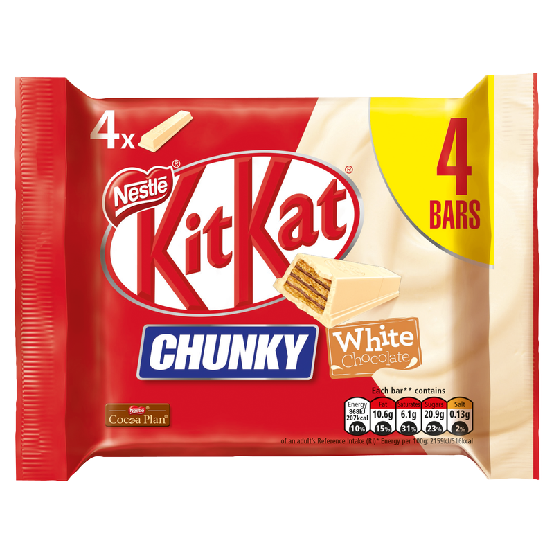 KitKat Chunky White Chocolate, 4 x 40g