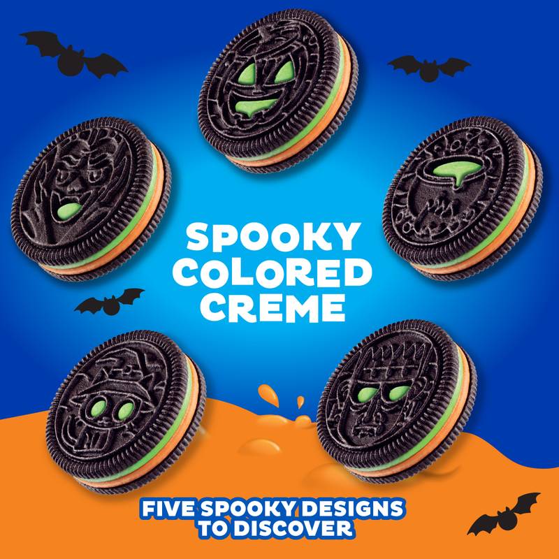 Oreo Trick or Treat Sandwich Cookies, King Size, 2.04oz