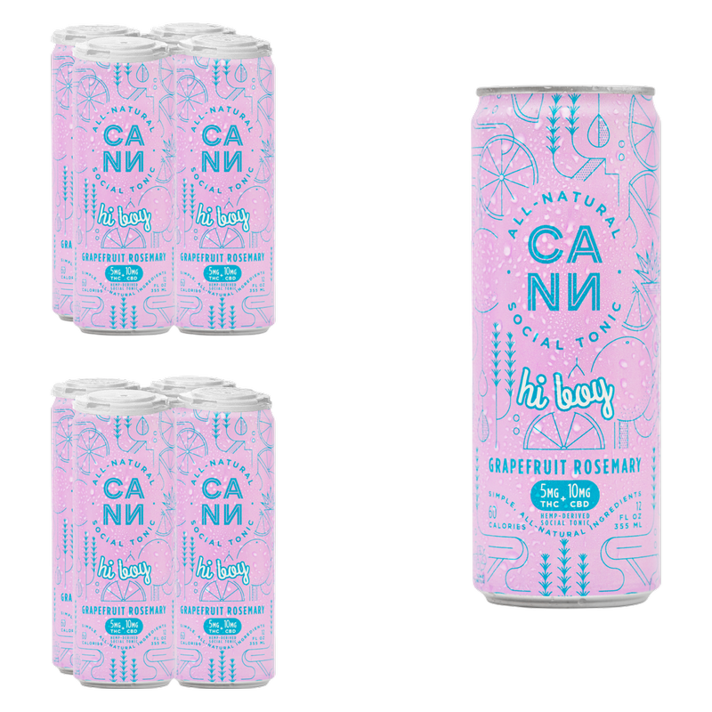 Cann Grapefruit Rosemary 5mg THC 10mg CBD Seltzer 8pk 12oz Can