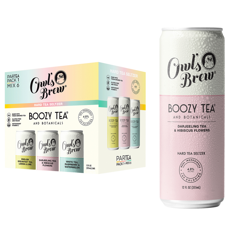 Owl's Brew Boozy Tea ParTea Pack 1 6pk 12oz Can 4.8% ABV
