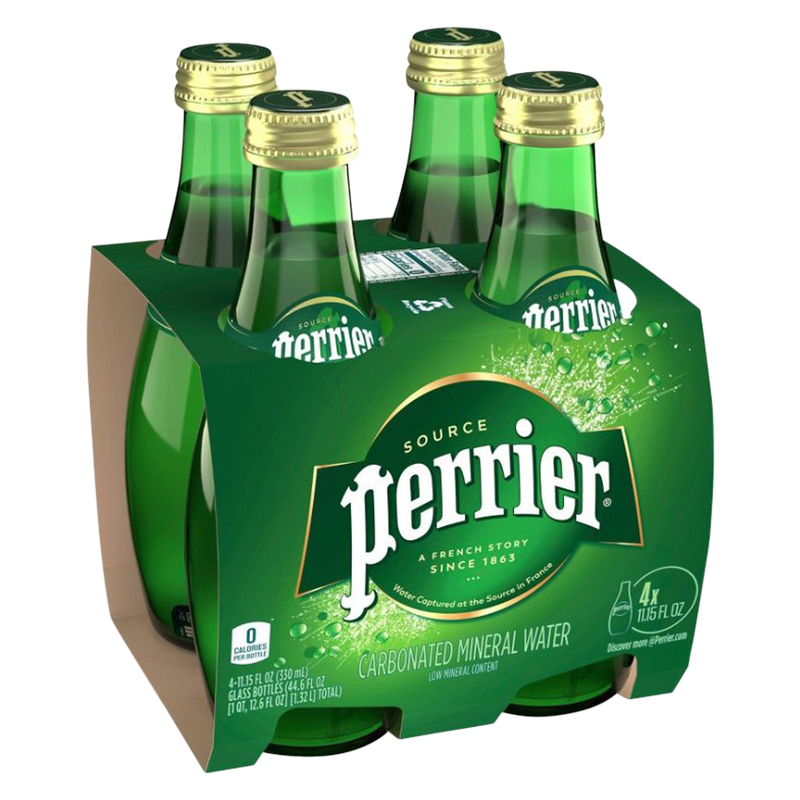 Perrier Sparkling Water 4pk 11.15oz Glass