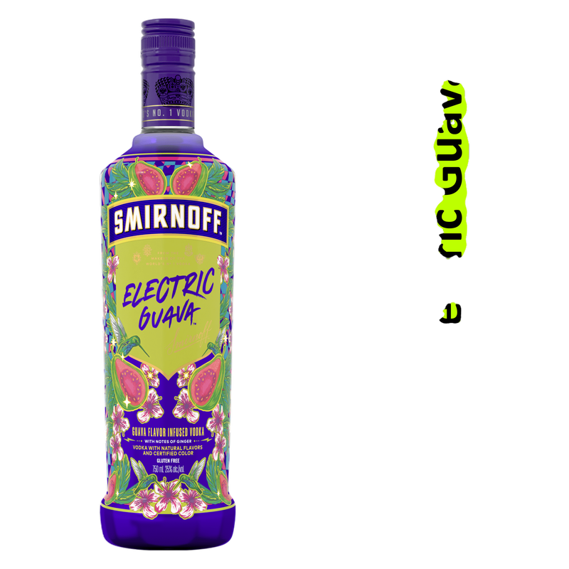 Smirnoff Electric Guava Vodka 750ml Bottle