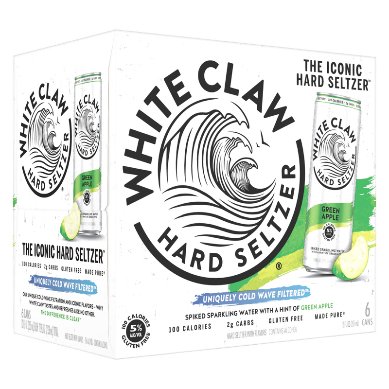 White Claw Seltzer Green Apple 6pk 12oz Can 5.0% ABV