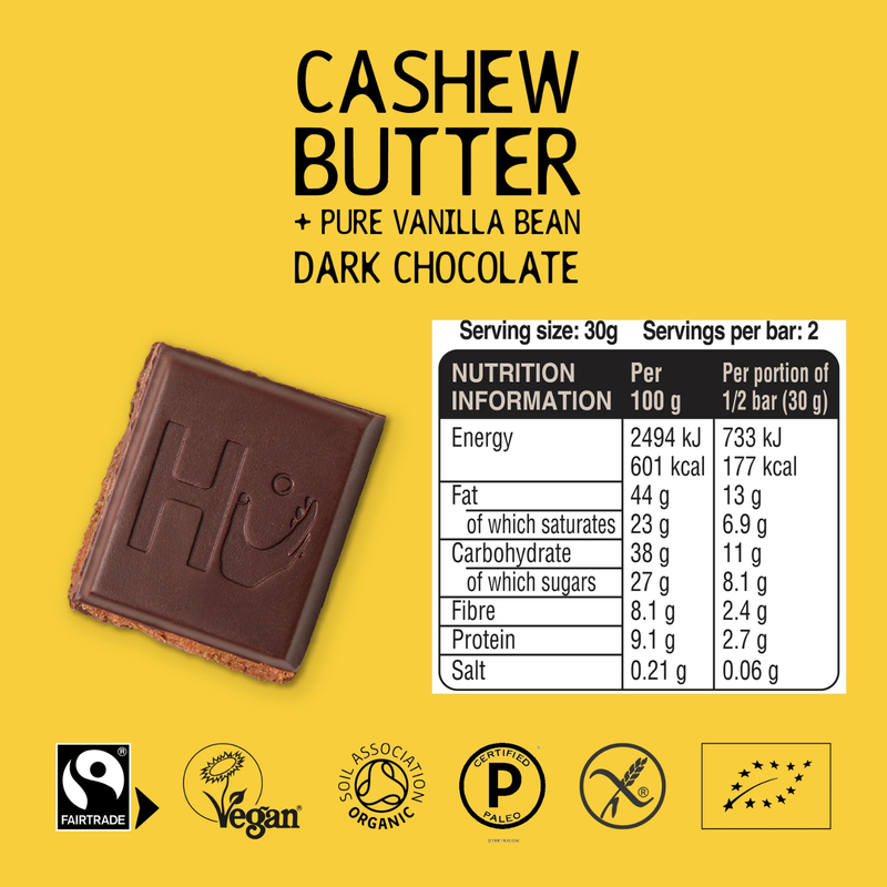 Hu Cashew Butter Vanilla Dark Chocolate Bar, 60g