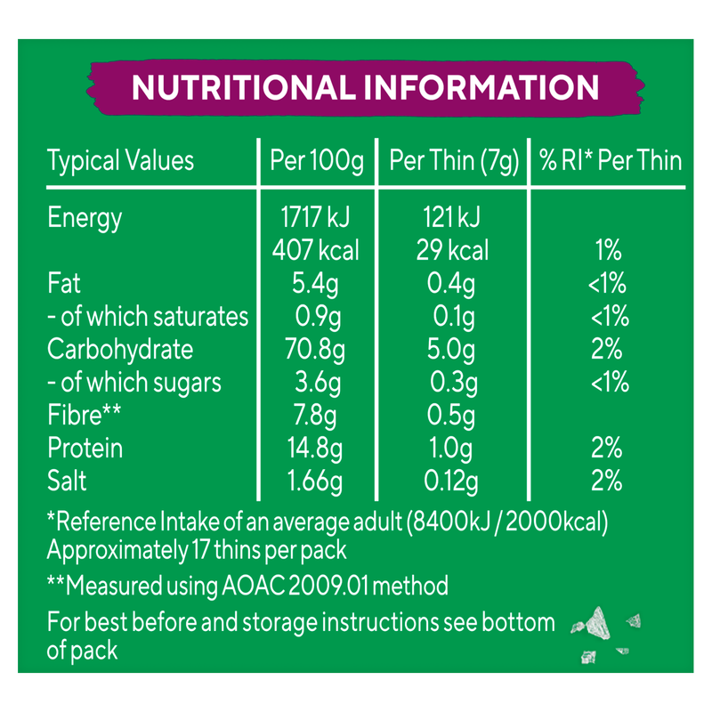 Ryvita Rosemary & Sea Salt Thins, 125g