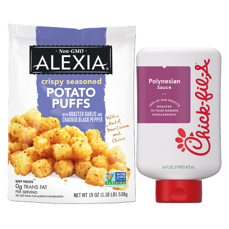 Alexia Crispy Seasoned Potato Puffs and Chick Fil-A Polynesian Sauce bundle