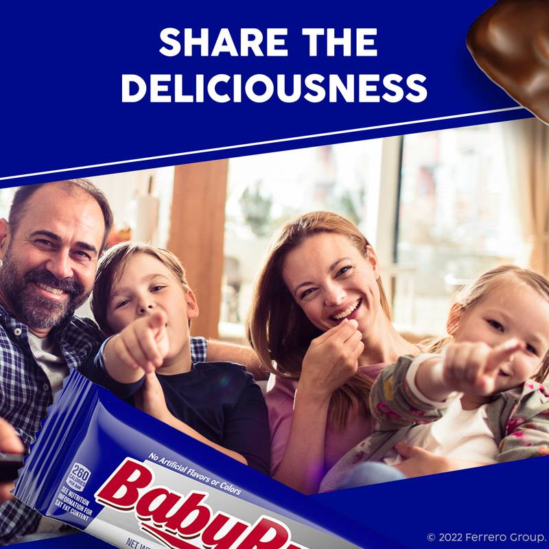 Baby Ruth Chocolatey, Peanut, Caramel, Nougat, Share Size Candy Bars, Share Pack, 3.3 oz