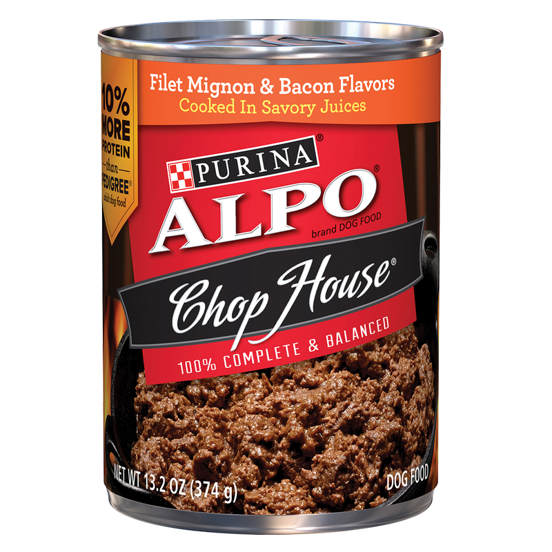 Purina Alpo Chop House Filet Mignon & Bacon Flavors 13.2oz