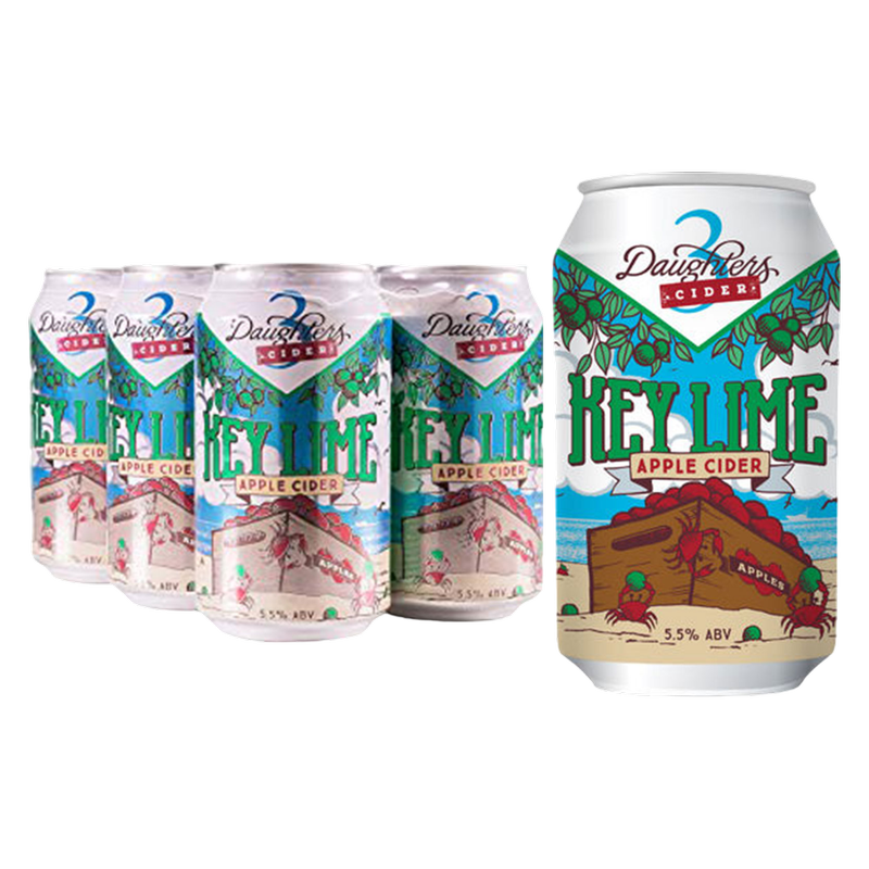 3 Daughters Key Lime Apple Cider 6pk 12oz Can 5.5% ABV