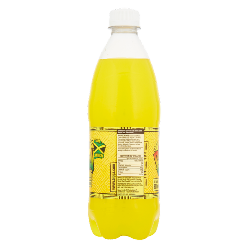 Bigga Pineapple Flavour Soft Drink, 600ml