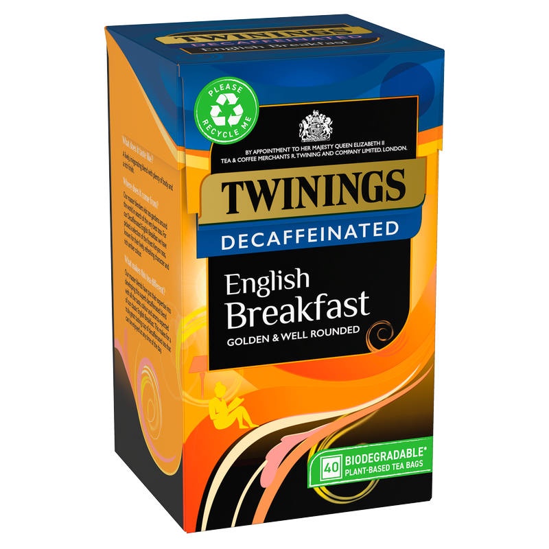 Twinings English Breakfast Decaf Tea Bags, 40pcs
