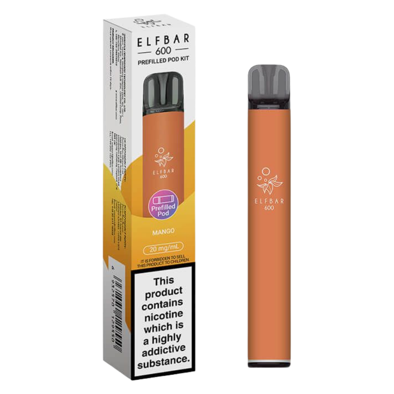 Elf Bar 600 Prefilled POD Kit Mango  20mg, 1pcs