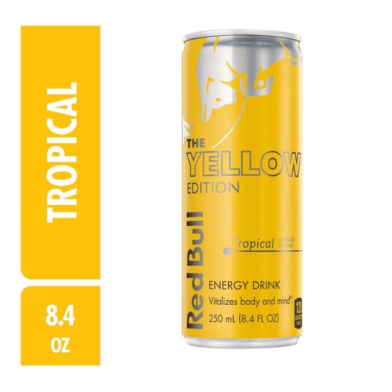 Red Bull Energy Drink The Yellow Edition Tropical 8.4oz Can