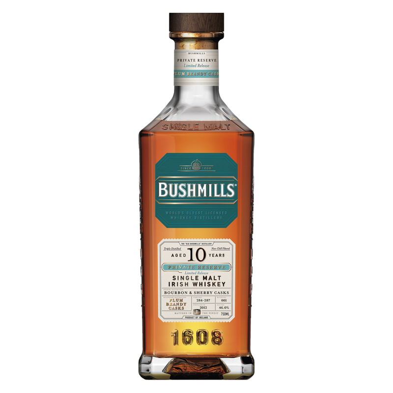 Bushmills Private Reserve Limited Release 10 Year Old: Plum Brandy Casks​ Irish Whiskey 750ml (92 Proof)
