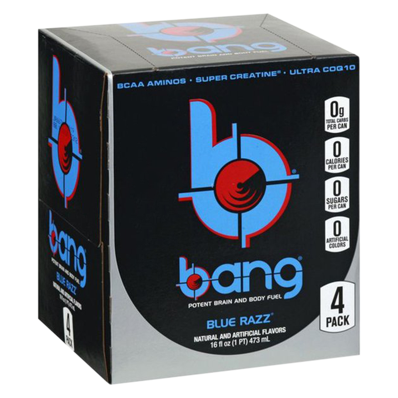 Bang Energy Blue Razz 4pk 16oz