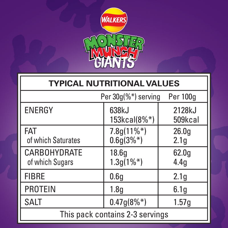 Walkers Monster Munch Giants Pickled Onion, 85g